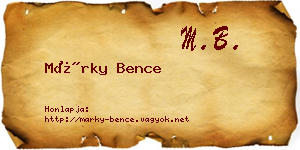 Márky Bence névjegykártya