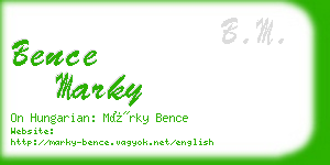 bence marky business card